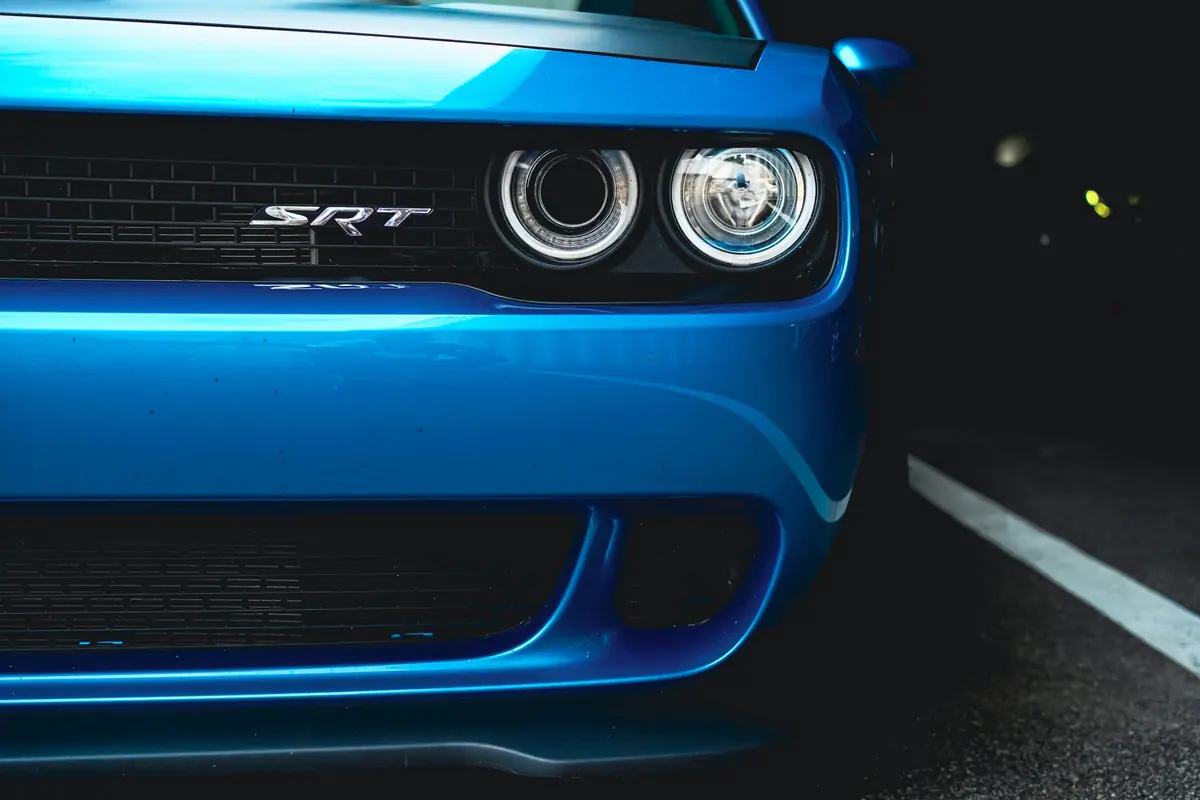 Glossy headlight and bumper