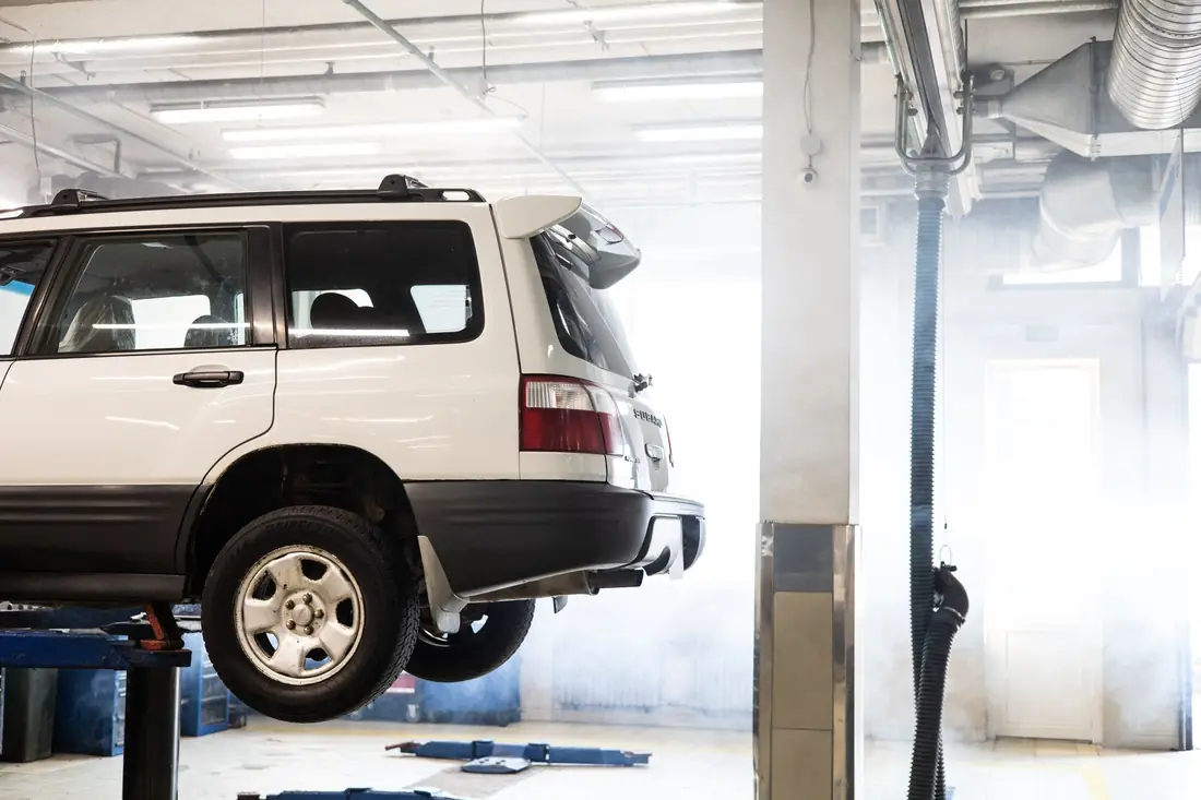 Car on the lift