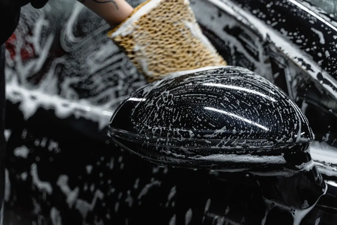Glossy black car