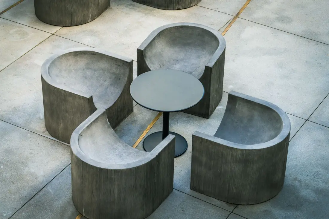 Patio with furniture