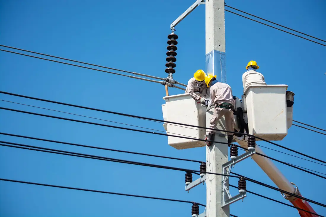 Electrician at work