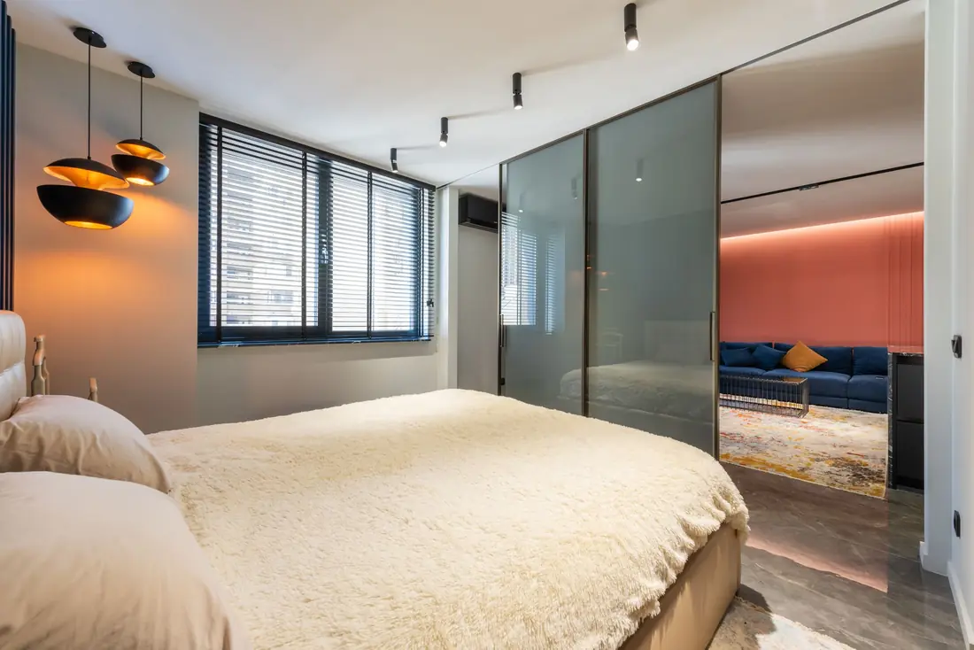 Carpeted bedroom
