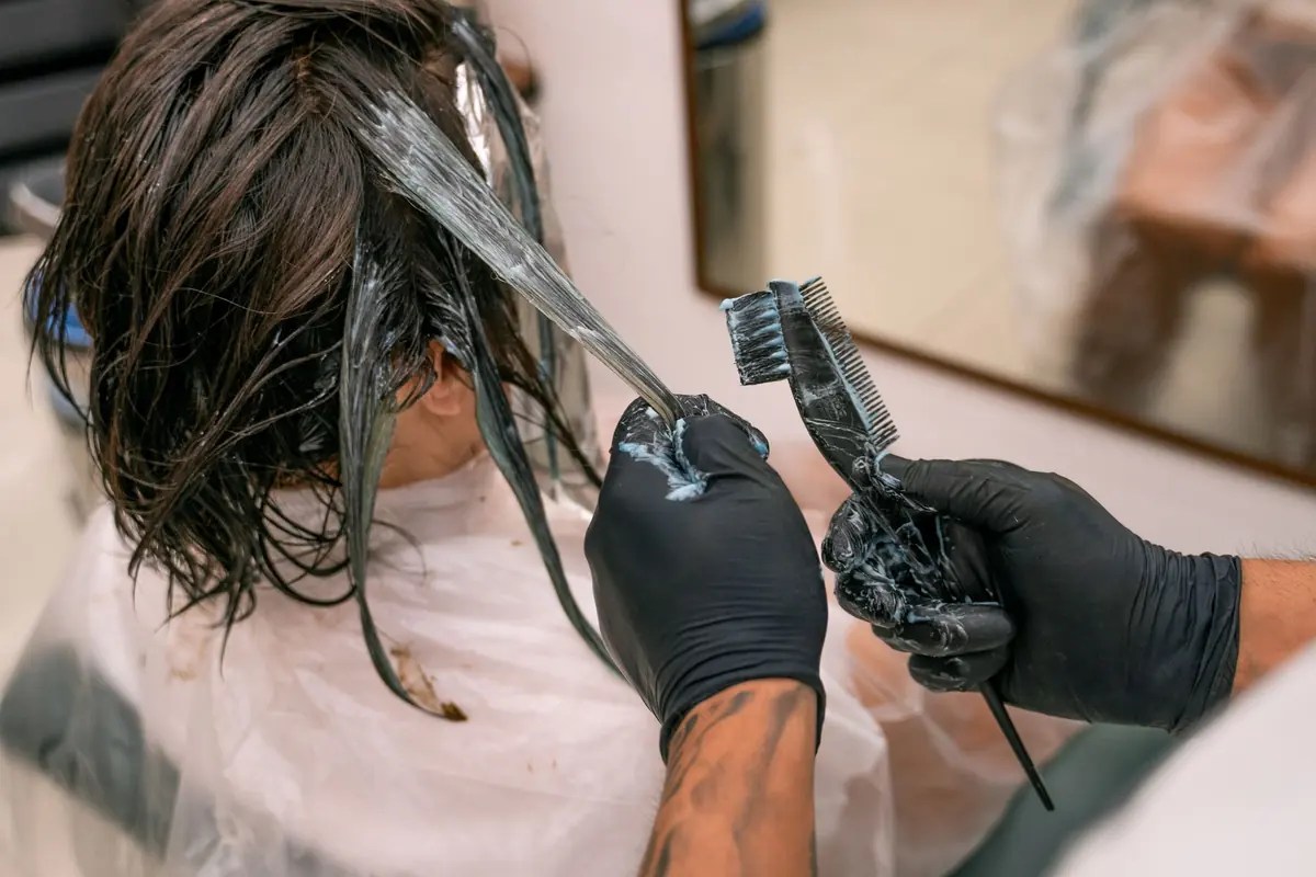 Color being applied with a brush