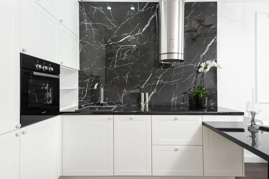 Marble backsplash