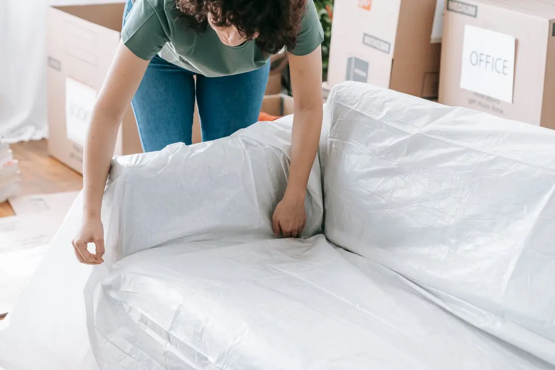 Wrapped sofa