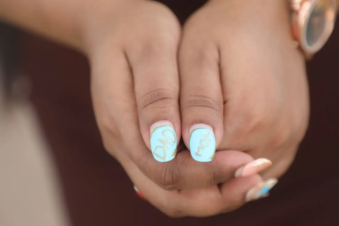 Nail art close up