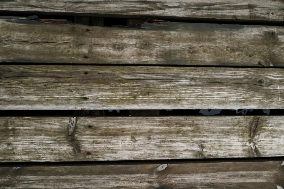 Weathered boards before a wash